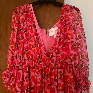Carolina Herrera Dress, Size 14, pink/red print